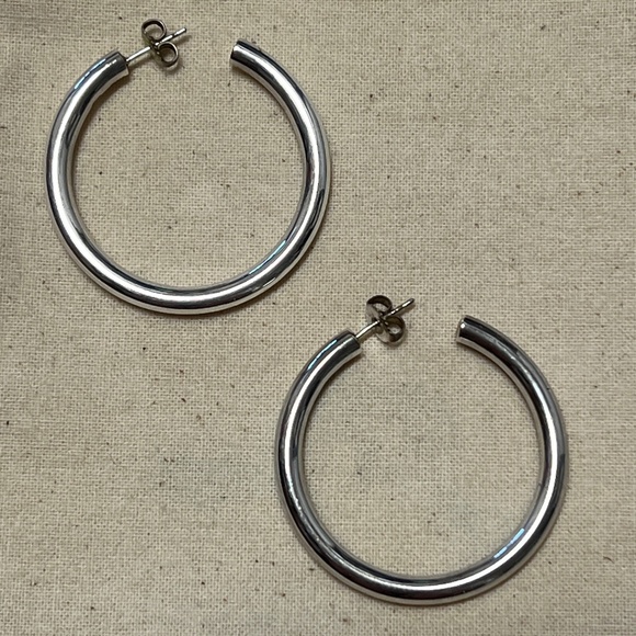 James Avery Fiesta Hoops Sterling Silver Earrings Large - Picture 4 of 6